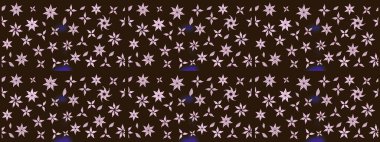 Tatil havası. Nazik romantik baskı. Bahar mevsimi. Raster güzel bir çiçek deseni çizmiş. Kahverengi renkte çiçekler.