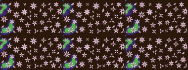 Tekstil, kumaş, kapaklar, duvar kağıtları, baskı, naylon, koleksiyon defteri, örgü, dekupaj için güzel bir eskiz. Millefleur 'lar. Küçük kahverengi çiçekli oldukça eski bir besin torbası deseni..