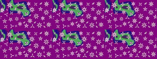 Tony 'nin kumaş kalıbını çiz. Modaya uygun kumaş deseni. Raster illüstrasyonu. Küçük çiçekte sevimli çiçek deseni var..