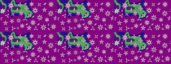 Renkli Bahar Teması eskiz kalıbı. Raster. Düz Çiçek Elementleri Tasarımı.