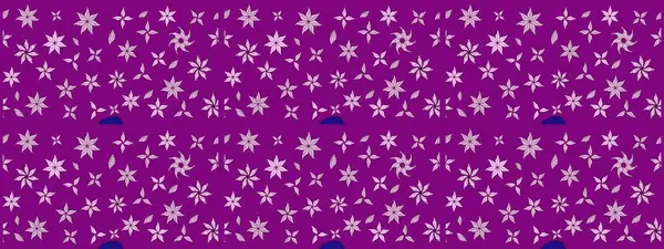 Raster deseni. Bahar çiçekleri dallı desen, mor renkler çiçekli siluet.