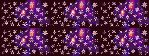 Güzel kumaş deseni. Doodle çiçekler ve dalları, otlar ve çiçekler. Raster Illustration. El çizilmiş.