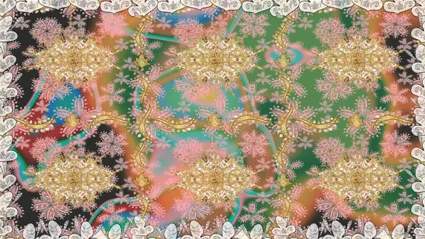 Bej renklerde, altın elementlerle kusursuz desen. Klasik raster sarısı, kusursuz desen. Klasik klasik klasik arka plan. Geleneksel oryantasyon süsü.