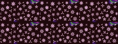 Davetiye ve kartpostal tasarımı için dekoratif çiçek unsurları. Poster ya da kapak için arka plan. Şirin, zarif çiçekler Raster illüstrasyonu. Yapraklı çizim şekli. Tekstil için figür.