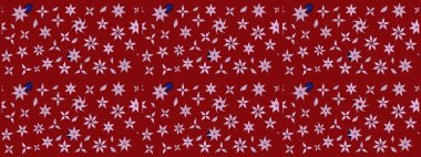 Kırmızı el çizilmiş desen. Sanat, çiçeklere ilham veriyor ve arka planda bırakıyor. Karalama çiçekleri çizim kalıbı. Raster deseni.