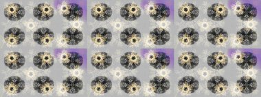 Raster grisi, nötr ve bej kar tanesi izole edilmiş. Güzel bir kış süsü. Renkli kar taneleri Raster illüstrasyonu.