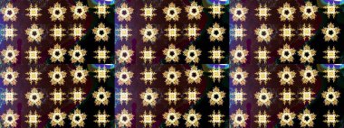 Kahverengi, siyah ve mor renkler. Kar tanelerinin soyut arkaplanlı Noel şablonu. Noel ve yeni yıl moda baskıları için tatil tasarımı. Raster illüstrasyonu.