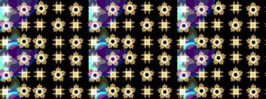 Siyah, sarı ve mavi renklerde şirin soyut kar taneleri raster tasarımı. Yeni yıl kar tanesi. Düz kar karalama ikonları, kar taneleri silueti Noel afişi için, kartlar.