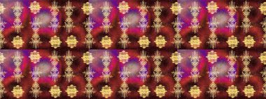 Sihirli kahverengi, kırmızı ve mor tatil soyut arka plan yıldız ve düşen kar taneleri. Raster illüstrasyonu. Noel kahverengisi, kırmızı ve mor.