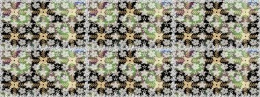 Gri renkli parlak çiçekli halı ile kusursuz desen..