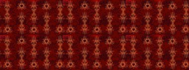 Raster illüstrasyonu. Noel stili. Kırmızı, siyah ve kahverengi renkte kar taneleri.