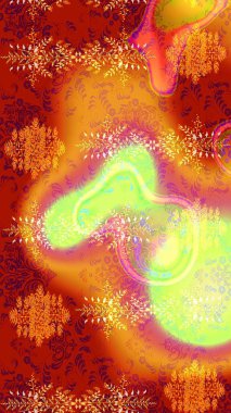 Raster deseni. Küçük çiçekte güzel bir çiçek deseni var. Çiçekli çiçek deseni, suluboya..