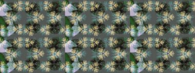 Soyut duvar kâğıdı, ambalaj dekorasyonu. Gri, yeşil ve nötr renkler üzerine bir resim. Basit bir kar tanesi. Kışın sembolü, mutlu noeller, mutlu yeni yıl kutlaması Raster illüstrasyonu..