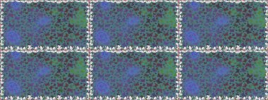 Mavi renkleri yakından izle. Sanat retro seramik seramik tasarım tarzında serbest ve doğrusal el çizimi logo. Şirin yaban sineği Hexapod 'ları nazikçe mavi arka planda izole edilmiş..