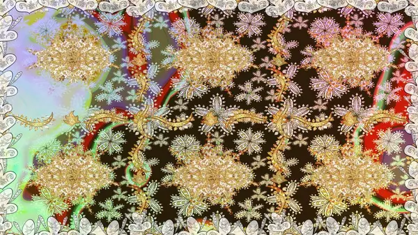 Doğulu stil, altın elementlerle kahverengi renklerde altın desenli arabesk yapar. Raster altın desen. Kusursuz kıvırcık saçlar..