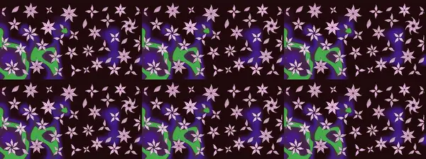 Raster illüstrasyonu. Çiçekli, yapraklı, çiçek desenli eskiz. El çizimi.