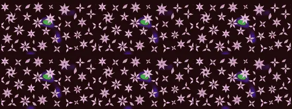 Raster güzel bir çiçek deseni çizmiş. Kahverengi renkli çiçekler. Tatil havası. Bahar mevsimi. Nazik romantik baskı.