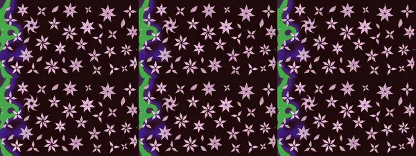 Raster Floral Illustration, Asyalı tekstil. Kahverengi renkli etnik çiçeklerle zarif bir eskiz deseni..