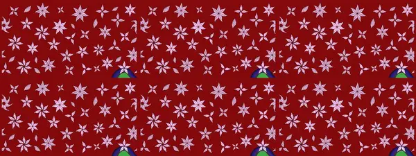 Çiçek desenli raster, kırmızı çizgi grafik desenli soyut raster arkaplan. Modern stil dokusu.