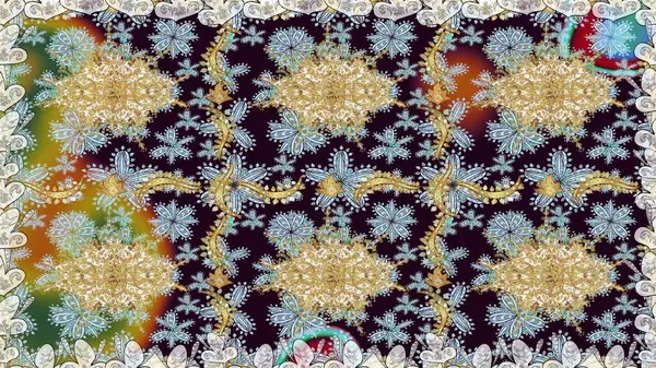 Geleneksel oryantasyon süsü. Altın elementlerle nötr renklerde altın desen. Klasik klasik klasik arka plan. Kusursuz klasik raster altın desenli.