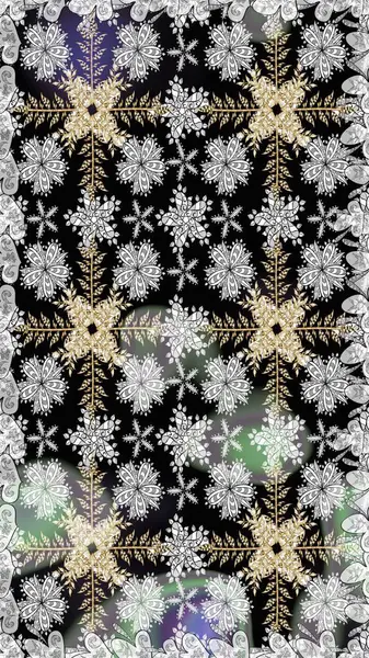 Küçük çiçekte güzel bir desen. Motley illüstrasyonu. Moda baskıları için zarif bir şablon. Küçük renkli çiçekler. Gri çiçekli bahar çiçekleri.