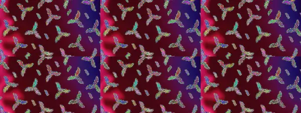 Stilize Çiçekler. Raster illüstrasyonu. Tekstil için Lacy Fashion Print. Lace Snowflakes 'in etnik kökü. Folk Style. Kumaş veya Duvar Kağıdı Tasarımı. Mandalas Dekoratif Doku Arkaplanı.