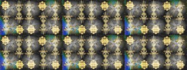 Kar tanesi renkli desen. Snowflakes desen. Raster kar taneleri arka plan. Renk arka plan üzerinde izole soyut kar taneleri ile düz tasarım. Raster illüstrasyon.