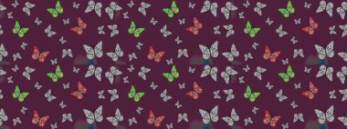 Soyut renkli güzel kelebek. Raster illüstrasyonu. Kahverengi renklerin çizimi. Taslak arkaplan.