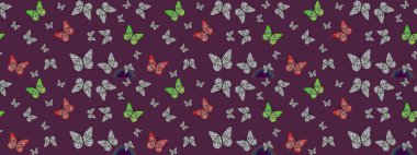 Basit bir şekilde. Kelebek görüntüsü. Kahverengi renklerde tropik kelebek çizimi. Raster illüstrasyonu. Çiz, çiz, çiz.