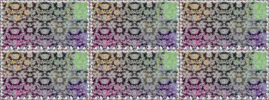 Çiçekli karalama şeklinde Raster çiçek deseni. Gri renkli çiçekler. Nazik, sevimli çiçek arkaplanı..