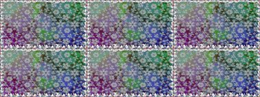 Raster Illustrasyon 'da moda olmayan çiçek deseni. Düz Çiçek Elementleri Tasarımı. Renkli Yaz Temalı Kusursuz Arkaplan. Güzel kumaş deseni.