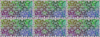 Duvar kağıdı, web sitesi arka planı, ambalaj kağıdı, davetiye, broşür, afiş veya web sitesi için kusursuz çiçek deseni kullanılabilir. Parlak elementlerin. El çizimi Raster illüstrasyonu.