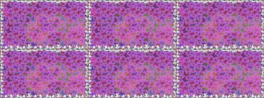 Menekşe rengi ve mor arka planda kelebek deseni var. Kumaş, Tekstil, Baskı ve Davetiye için arka plan. Raster illüstrasyonu.