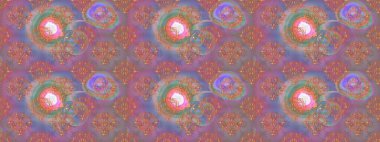 Çiçek buketleriyle klasik bir eskiz şekli. Raster illüstrasyonu. Tarafsız, pembe ve mor renklerde.