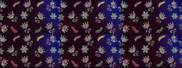 Sevimli çiçek raster deseni. Çiçekler kahverengi, siyah ve mavi renklerde. Renkli Bahar Teması eskiz kalıbı. Düz Çiçek Elementleri Tasarımı.