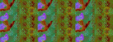 Çiçek ve yapraklı karalama şeklinde Raster çiçek deseni. Yumuşak, yeşil renkli bahar çiçekleri. Raster illüstrasyonu.