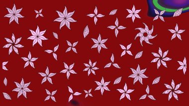 Çiçek desenli eskiz. Kırmızı renkte çiçekler. Tişört baskısı için çiçek boyama rasteriName.