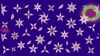 Mavi renkli çiçekler. Renkli Yaz Temalı eskiz kalıbı. Sevimli çiçek raster deseni. Düz Çiçek Elementleri Tasarımı.