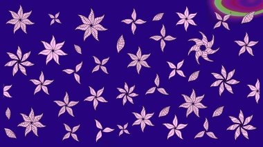 Hediye ambalaj kağıdı, tebrik kartları, posterler ve pankart tasarımı. Raster düz çiçek çizim deseni. Mavi renkte çiçekler.