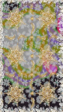 Klasik raster sarısı, kusursuz desen. Gri renklerde, altın elementlerle kusursuz desen. Klasik klasik klasik arka plan. Geleneksel oryantasyon süsü.