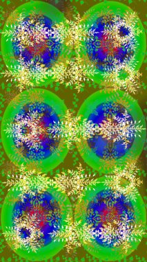 Renkli elementlerle Raster ilginç desen.