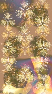 Raster illüstrasyonu. Raster Noel soyut renkli arka plan ve düşen kar tanesi. Kar tanesi arkaplanı.