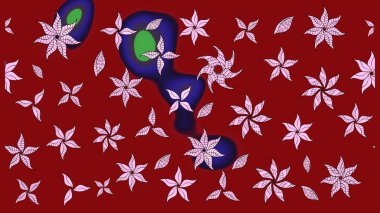 Düz Çiçek Elementleri Tasarımı. Çocuk stili. Çiçekli eskiz arkaplanı. Renkli Bahar Teması çizim şablonu.