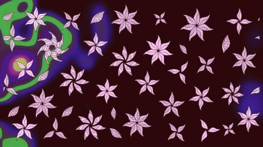 Çiçek rengi eskiz deseni. Klasik taslak çizimi. Raster çiçek izi..