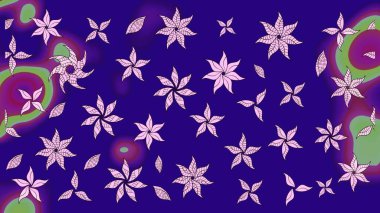 Taslak dekoratif arka plan, çiçek mandala. Raster illüstrasyonu. Çiçek. Mavi renklerde.