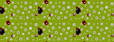 Bahar çiçekleriyle güzel bir çiçek deseni çizmişsin. Güzel kumaş deseni. Raster illüstrasyonu.