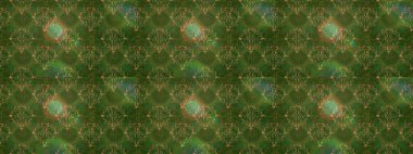 Çiçekli karalama şeklinde Raster çiçek deseni. Yumuşak, yaz çiçekli arka plan. Yeşil, kahverengi ve bej renkli çiçekler.