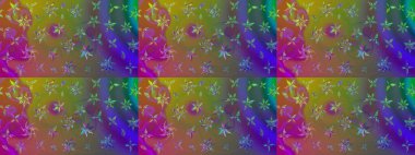 Kahverengi renklerde. Güzel kumaş deseni. Raster illüstrasyonundaki çiçek desenli çizim. Raster illüstrasyonu.