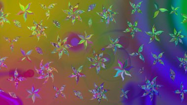 Raster illüstrasyonu. Küçük çiçekteki sevimli çiçek deseni. Çizim.