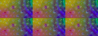 Nazikçe, güzel çiçek arkaplanı. Çiçekli karalama şeklinde Raster çiçek deseni. Yeşil renkte çiçekler.